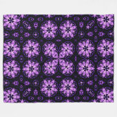 Violet Flame Spirit Mandala Quilt Patroon Fleece Deken (Voorkant (Horizontaal))