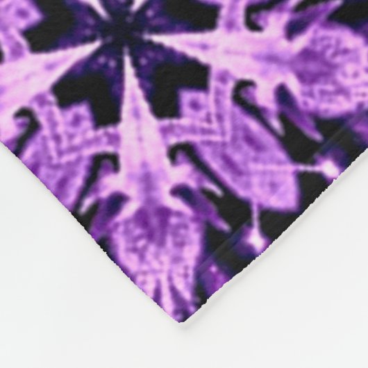 Violet Flame Spirit Mandala Quilt Patroon Fleece Deken (Hoek)