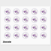 Violet Flor Ronde Sticker (Vel)