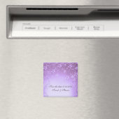 Violet Floral Art Save datum Magnet (Insitu (Vaatwasser))