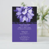Violet Floral Bloom Bridal Shower Kaart (Staand voorkant)