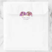 Violet Floral Boho hart Sticker (Tas)
