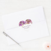 Violet Floral Boho hart Sticker (Envelop)