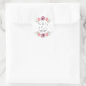 Violet Floral bruiloft gunst Stickers (Tas)