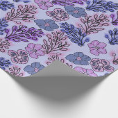 Violet Floral Cadeaupapier (Hoek)