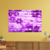 Violet Floral  Canvas Afdruk (Insitu (Woonkamer))