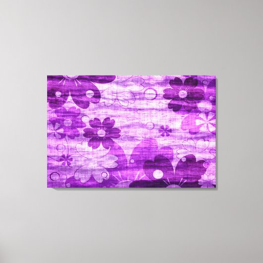 Violet Floral  Canvas Afdruk (Voorkant)