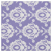Violet Floral Damask Pattern Fabric Stof (Swatch)