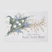  Violet Floral en ephemera-ontvlechtingspapier Tissuepapier (Voorkant)