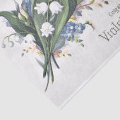  Violet Floral en ephemera-ontvlechtingspapier Tissuepapier (Detail)