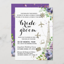 Violet Floral en Travel Thleding Wedding
