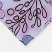 Violet Floral Fleece Deken (Hoek)