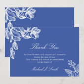 Violet Floral Grafisch Modern Funeral Sympathie Bedankkaart (Voorkant / Achterkant)