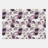 Violet Floral Inpakpapier Vel (Voorkant 3)