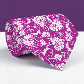 Violet Floral Pattern Custom Necktie Stropdas
