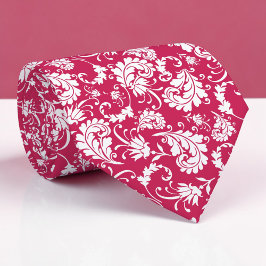 Violet Floral Pattern Custom Necktie Stropdas