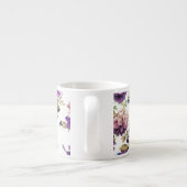 Violet Floral Pattern Espresso Kop (Achterkant)