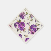 Violet Floral Pattern Servet (Hoek)