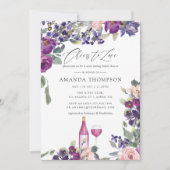 Violet-Floral-Vrijgezellenfeest Kaart (Voorkant)