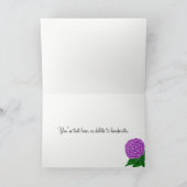 Violet Floral Waterverf Wedding Bedankkaart (Binnen)