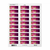 Violet Floral Weddenschap Label (Full Sheet)