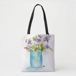 Violet Florals All-Over-Print Schouder Tas