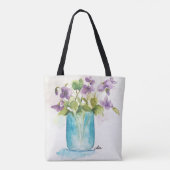 Violet Florals All-Over-Print Schouder Tas (Achterkant)