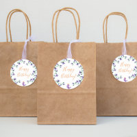 Violet florals bluebels witte verjaardag