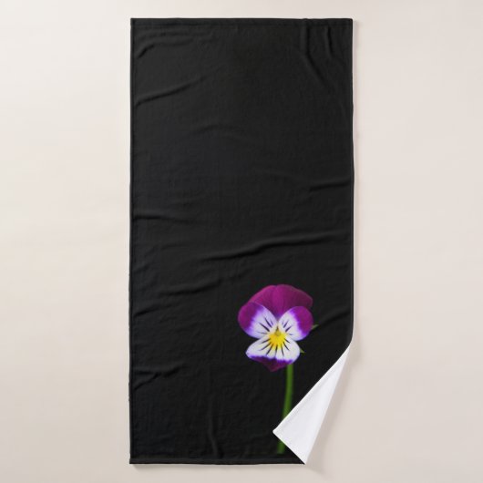 Violet Flower bat Bad Handdoek (Badhanddoek)
