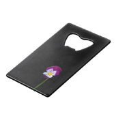 Violet Flower bocna Creditkaart Flessenopener (Voorkant Gekanteld)