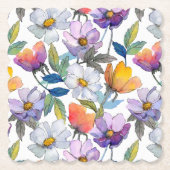 Violet Flower Coaster Kartonnen Onderzetters (Voorkant)