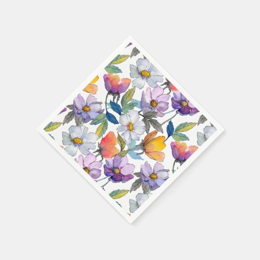 Violet Flower Coaster Servet (Hoek)