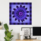 Violet FLower-illustratie - Posters (Thuiskantoor)