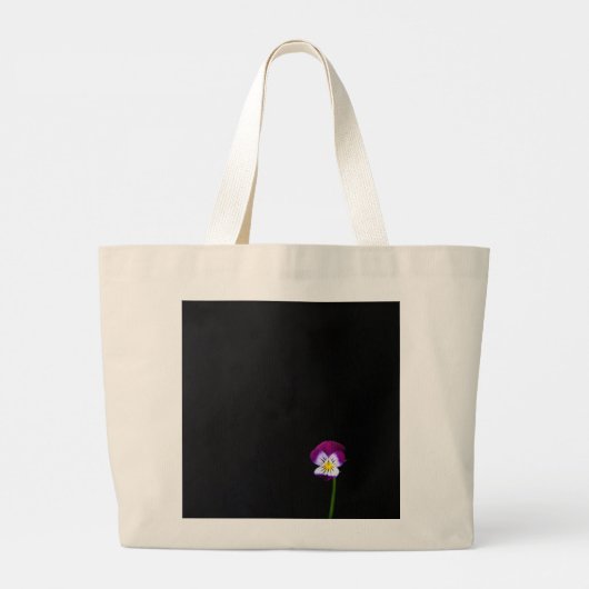 Violet Flower jtcn Large Canvas tas (Achterkant)