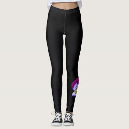 Violet Flower lecnum Leggings