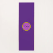 Violet Flower of Life Pattern on Royal Paars Yogamat (Achterkant)