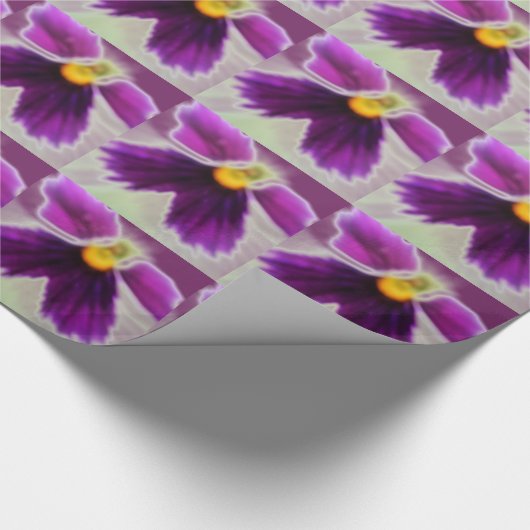 Violet Flower, Paars White Cadeaupapier (Hoek)