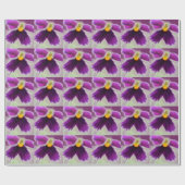 Violet Flower, Paars White Cadeaupapier (Vlak)