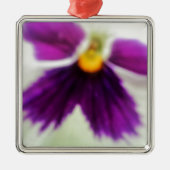 Violet Flower, Paars White Metalen Ornament (Voorkant)