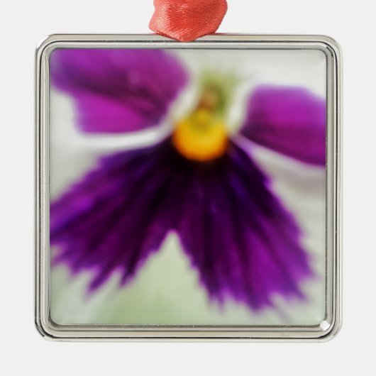 Violet Flower, Paars White Metalen Ornament (Voorkant)