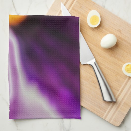 Violet Flower, Paars White Theedoek (Quarter Fold)