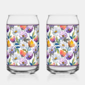 Violet Flower Soda Glass Blikvorm Glas (Voorkant)
