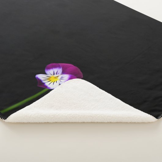 Violet Flower subcna Sherpa Deken (3/4)