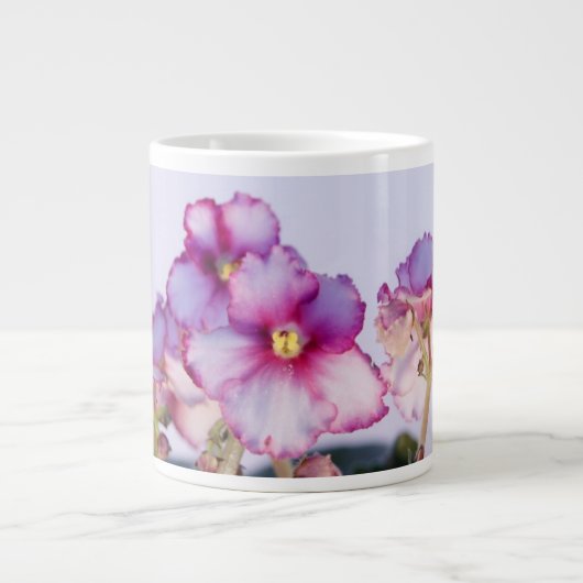Violet Flowers 20 oz Jumbo Mok - Bowl (Voorkant)