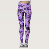 Violet Flowers 3 Leggings (Voorkant)