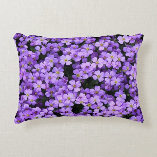 Violet Flowers Accent Kussen (Voorkant)