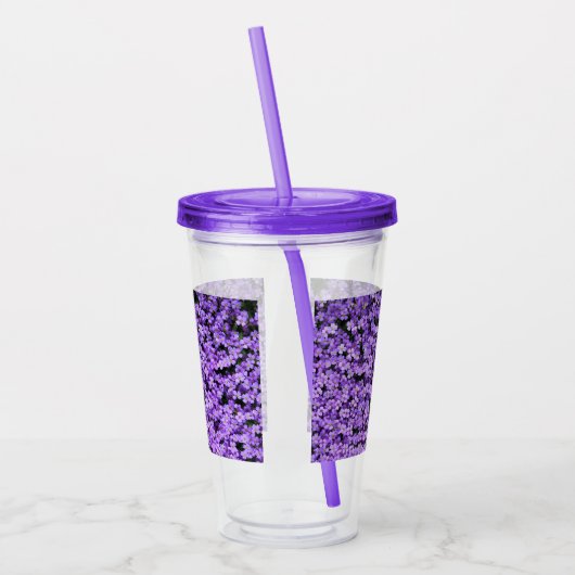 Violet Flowers Acryl Drinkbeker (Links)