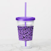 Violet Flowers Acryl Drinkbeker (Voorkant)
