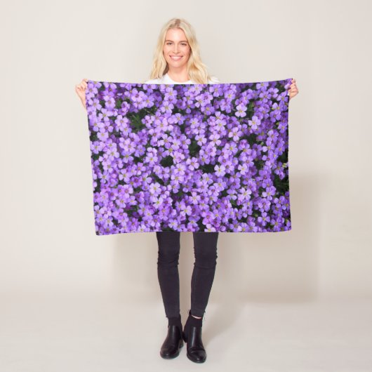 Violet Flowers Baby Fleece Blanket Violet Deken (In situ)