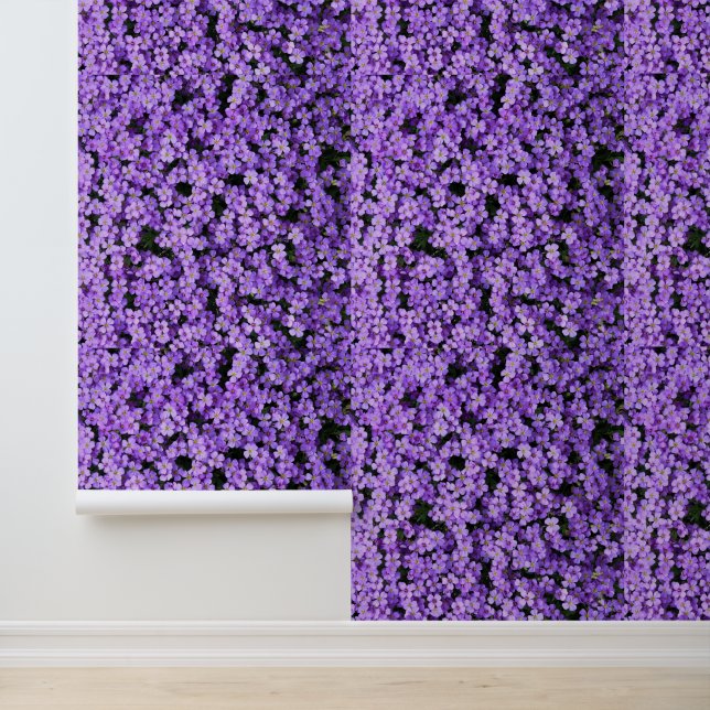 Violet Flowers Behang (Applicatie)